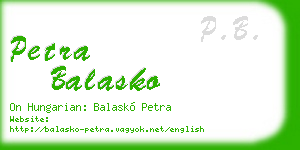 petra balasko business card